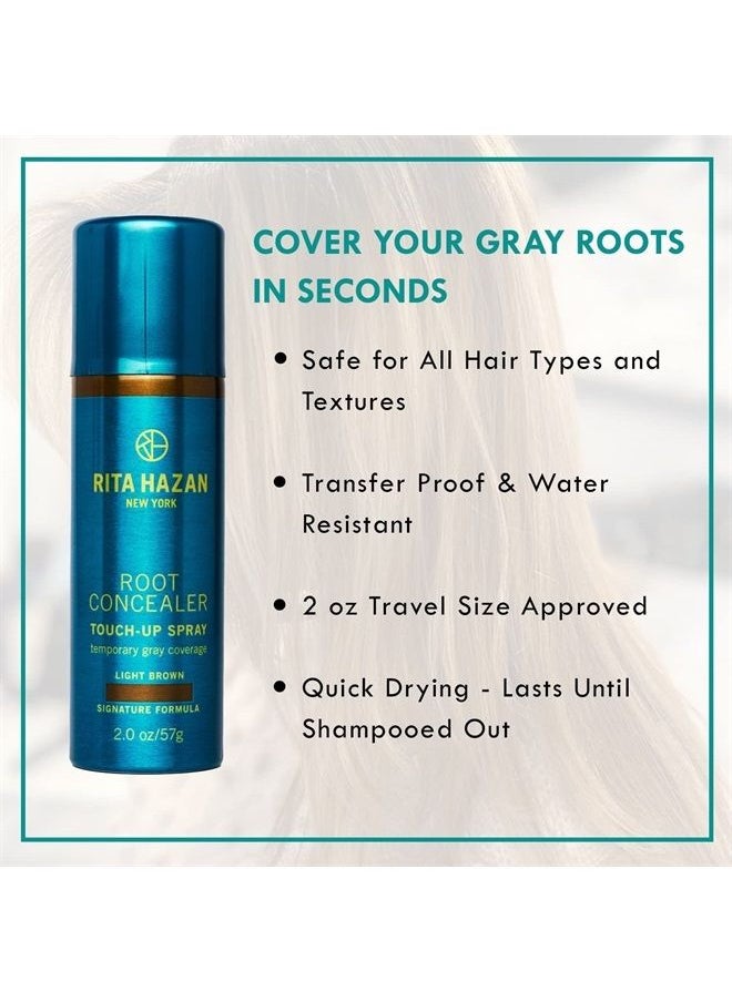 Rita Hazan - Rita Hazan Root Concealer Touch Up Spray - Instant Spray To Cover Up Roots - Quick Drying, Water-Resistant Formula - Temporary Hair Color Spray for Gray Roots - 2 oz. Root Spray - Image 1