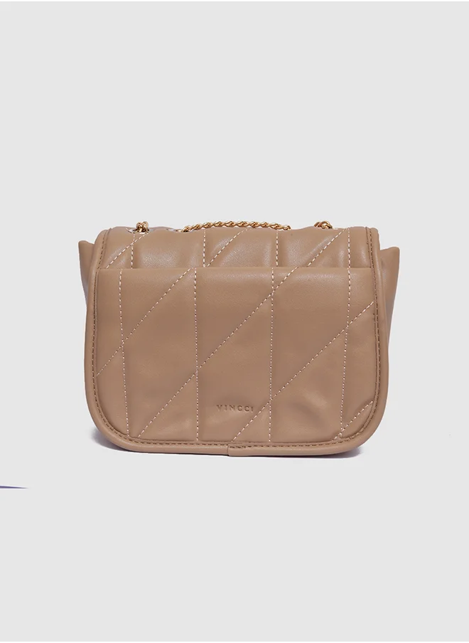 Vincci Quilted Chain Detailed Shoulder Bag
