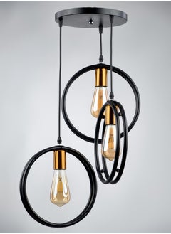 NAGAFA SHOP Modern Ring ceiling lamp Black 3R1027  - Image 1