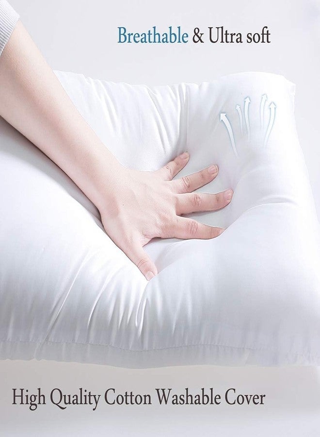 CUSHIO™ White Micro Fibre Pillow - Size 26"x16" (Pack of 4) - Enhance Your Sleep Quality | Wake Up Refreshed - Image 2