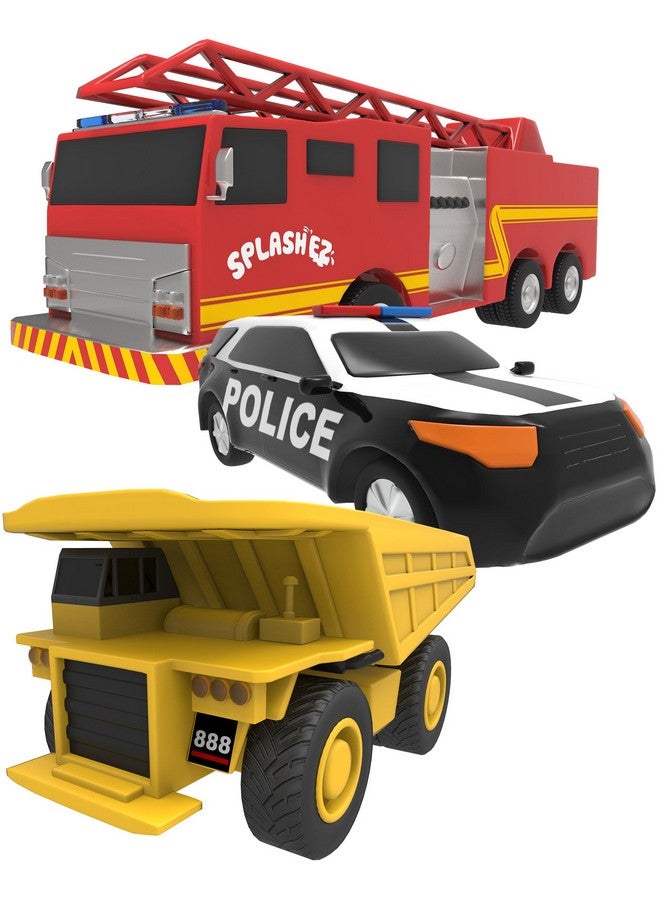 SplashEZ Mold Free Baby Bath Toys, No Hole Bath Toys for Toddlers, Bathtub Cars Set for Kids Ages 1-3, No Mold Floating Water Vehicles Set for Pool, BPA-Free, Safe, Fun, Infant Ages 1 3 6 12 18 Months - Image 1