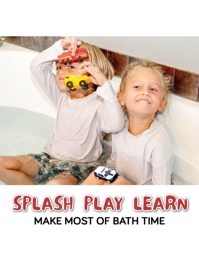 SplashEZ Mold Free Baby Bath Toys, No Hole Bath Toys for Toddlers, Bathtub Cars Set for Kids Ages 1-3, No Mold Floating Water Vehicles Set for Pool, BPA-Free, Safe, Fun, Infant Ages 1 3 6 12 18 Months - Image 4