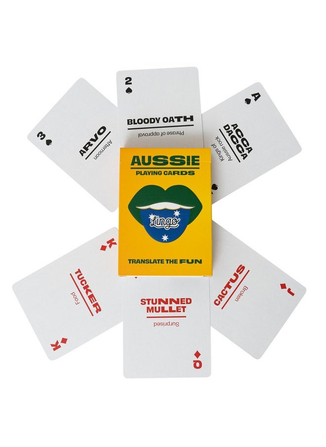 LINGO - E Lingo Playing Cards | Travel Flashcards | Learn Aussie Slang Vocabulary In A Fun & Easy Way | 52 Essential Translations - Image 1