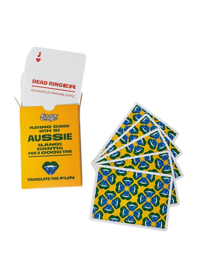 LINGO - E Lingo Playing Cards | Travel Flashcards | Learn Aussie Slang Vocabulary In A Fun & Easy Way | 52 Essential Translations - Image 1