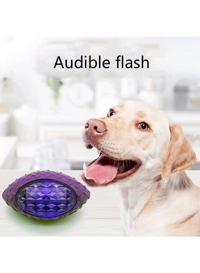 لعبة مضغ للكلاب للكلاب الصغيرة والمتوسطة الحجم، لعبة ترفيهية مضيئة للكلاب والجراء، كرة مطاطية على شكل كرة مطاطية مضيئة تصدر صوتًا وألعاب تنظيف الأسنان - Image 2