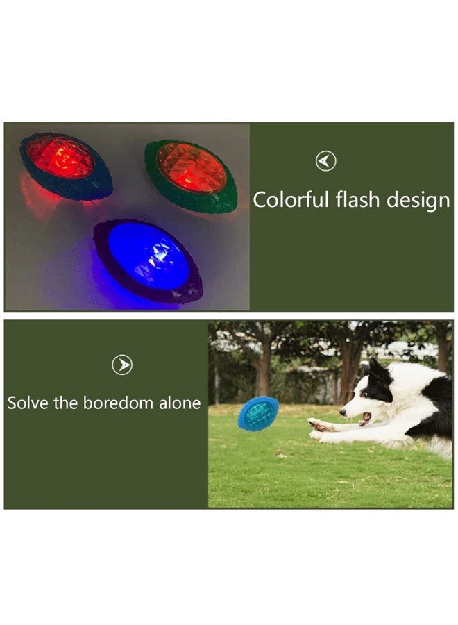 لعبة مضغ للكلاب للكلاب الصغيرة والمتوسطة الحجم، لعبة ترفيهية مضيئة للكلاب والجراء، كرة مطاطية على شكل كرة مطاطية مضيئة تصدر صوتًا وألعاب تنظيف الأسنان - Image 3