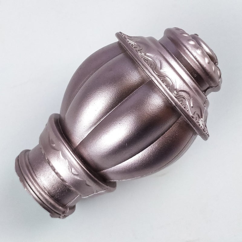 Spot wholesale curtain rod accessories head curtain rod plug 28 curtain with curtain head Roman rod sealing head Rose Gold