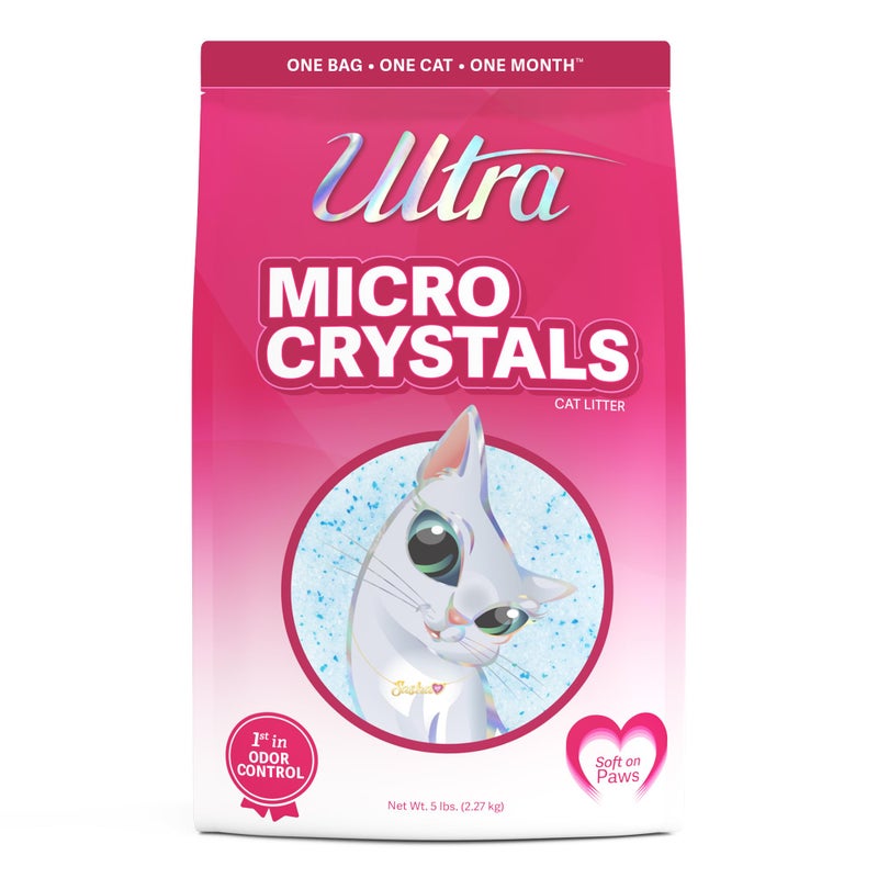 Ultra Micro Crystals Cat Litter - 99.9% Dust Free, Soft on Paws, Fragrance Free - 5 Lbs. - Image 1