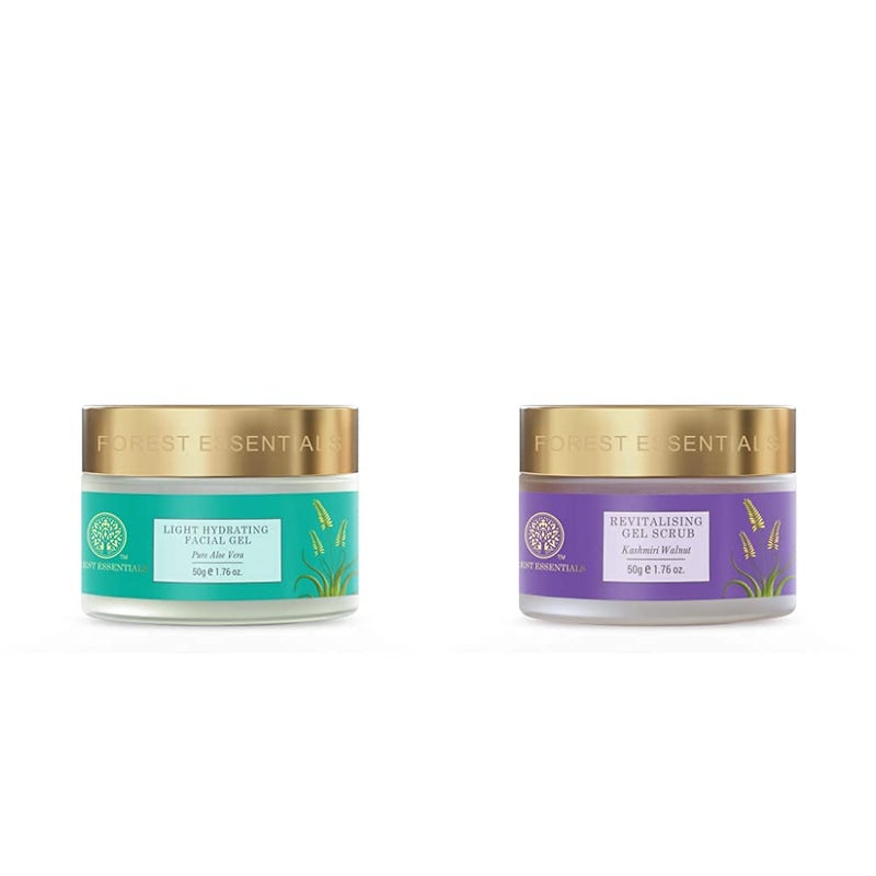 Forest Essentials جل الصبار النقي من فورست إسينشالز للترطيب الخفيف 50 جرام جل سكراب الجوز الكشميري المنعش من فورست إسينشالز 50 جرام - Image 1