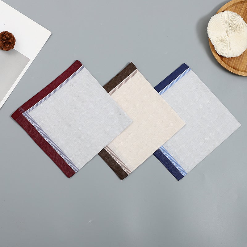 40Cm Men'S Handkerchief To Wipe Sweat, Nostalgic Sweat-Absorbent Portable Square Towel Plaid Classic Old-Fashioned Handkerchief Small Square Towel Handkerchief - Image 5