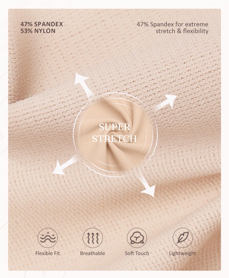FeelinGirl Compression Bra Post Surgery for Women Wireless Surgical Bra Front Closure Bra Khaki M - Image 5