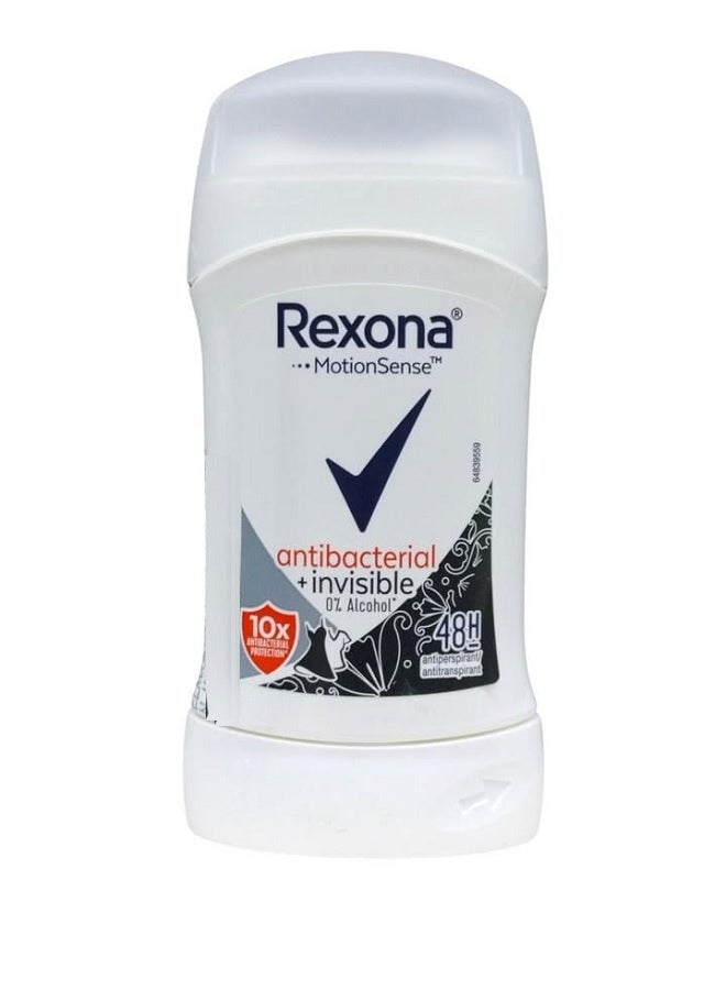 Rexona Deodorant Stick antibacterial invisible 50ml - Image 1