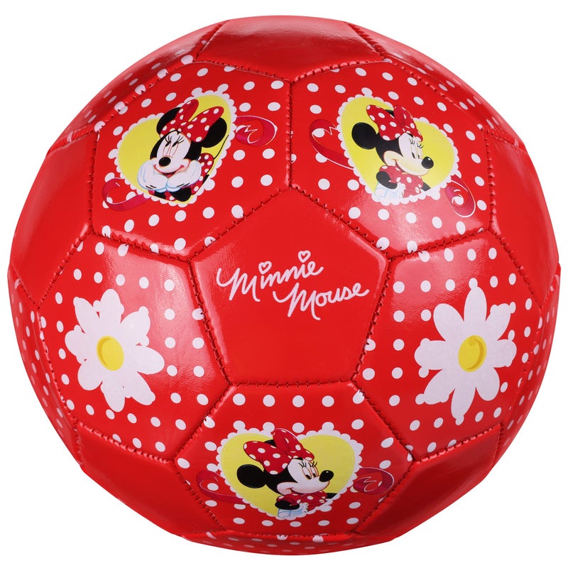 Capelli Sport Disney Minnie Mouse Kids Soccer Ball Size 3  Dots And Daises Officially Licensed Futbol For Boys And Girls Soccer Players  Red - Image 1
