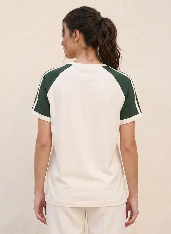 Kappa Green Kappa Raglan Sleeves T-shirt for Women | Best Price UAE