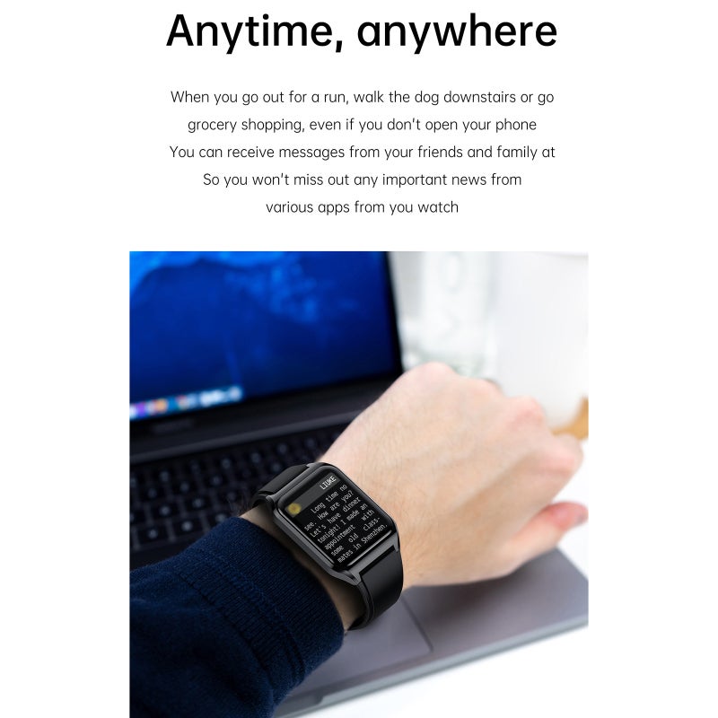 Smart Bracelet 1.69" COF Ultra-Clear Color Screen Aluminum Alloy Body - BT Call Function Health Monitor Bracelet for Sports Fitness Daily Health Tracking - Image 3