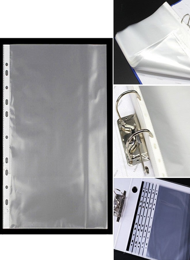 Saycker A4 Binder Pockets,100 Pages Sheet Protector Binder Pocket, Page Protectors Sheet Reinforced 11-Hole Binder Sleeves with Loose-Leaf Inserts Folder Photocard Sleeve Filing Bags - Image 3