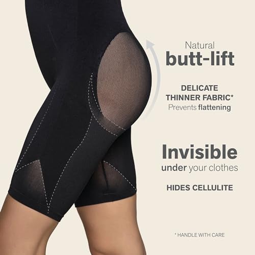 Leonisa Womens Seamless High Waist Shapewear with Thigh Compression,Black,XL-XXL - Image 3