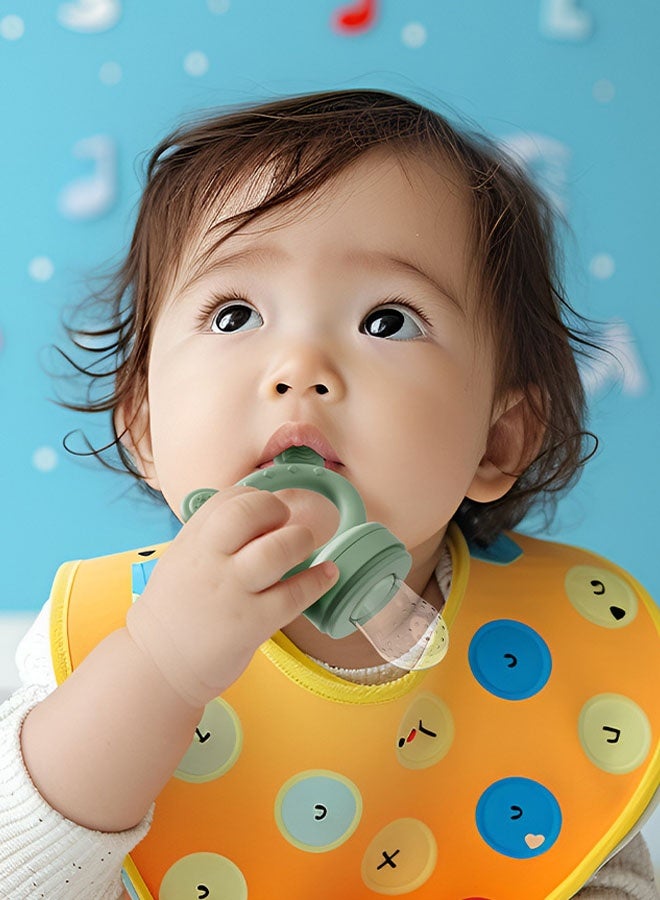 Silicone Freezer Tray Baby Fruit Feeder Food Teething Set Must-Have Pacifiers and Food Storage Containers for Babies 5 Months and Up - Image 3