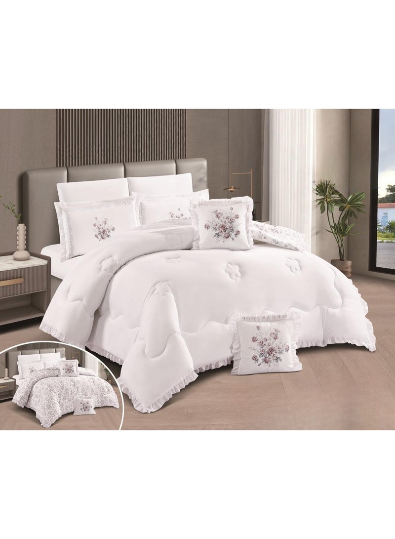 مفرش دانا نفرين نضام وجهين 8قطع صيفي فاخر