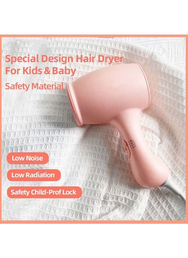 Generic - Kids Hair Dryer, Kids Blow Dryer for Girls, Low Noise Gentle Heat for Baby Skin - Image 1