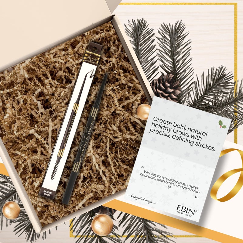 EBIN NEW YORK Micro Brow Pencil Natural Black | Ultra-Thin Tip for Precise Hair-Like Strokes | Defines Brows | Soft Smudging Brush | Water-Resistant & Cruelty-Free - Image 2