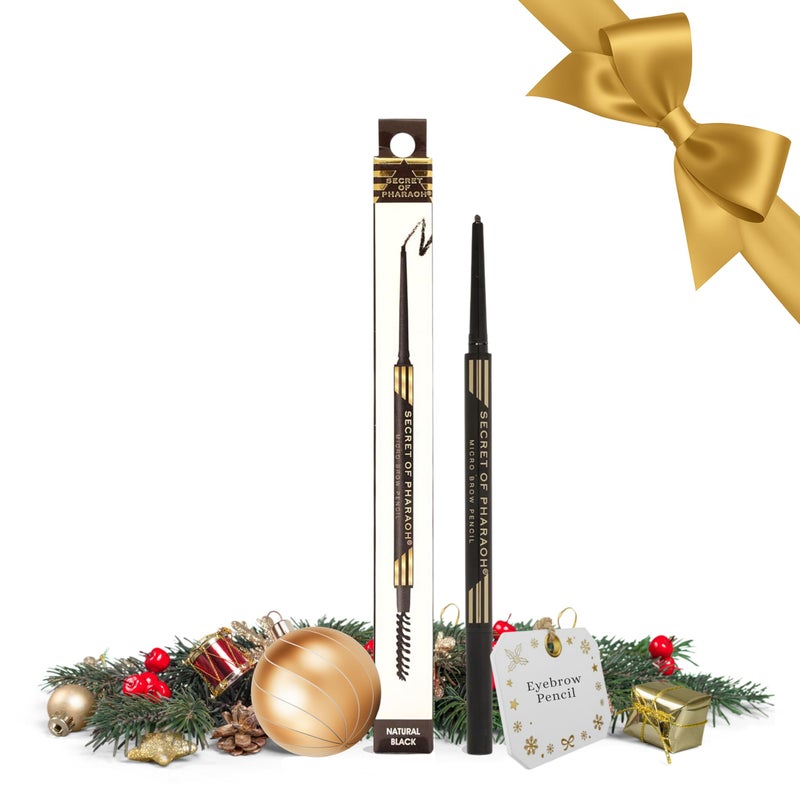 EBIN NEW YORK Micro Brow Pencil Natural Black | Ultra-Thin Tip for Precise Hair-Like Strokes | Defines Brows | Soft Smudging Brush | Water-Resistant & Cruelty-Free - Image 1