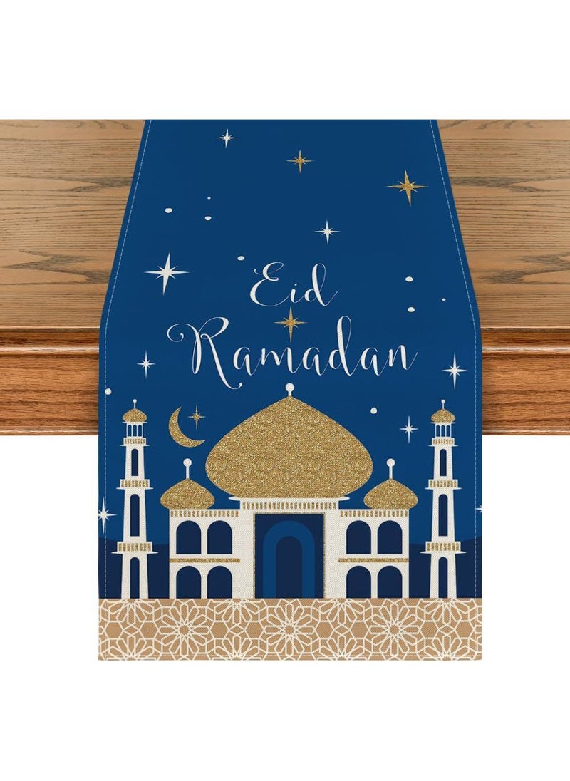 General Eid Mubarak Table Flag Table Runner Ramadan Kareem Table Decorations Star Moon Lantern Ramadan Decor Sets For Dining Supply 