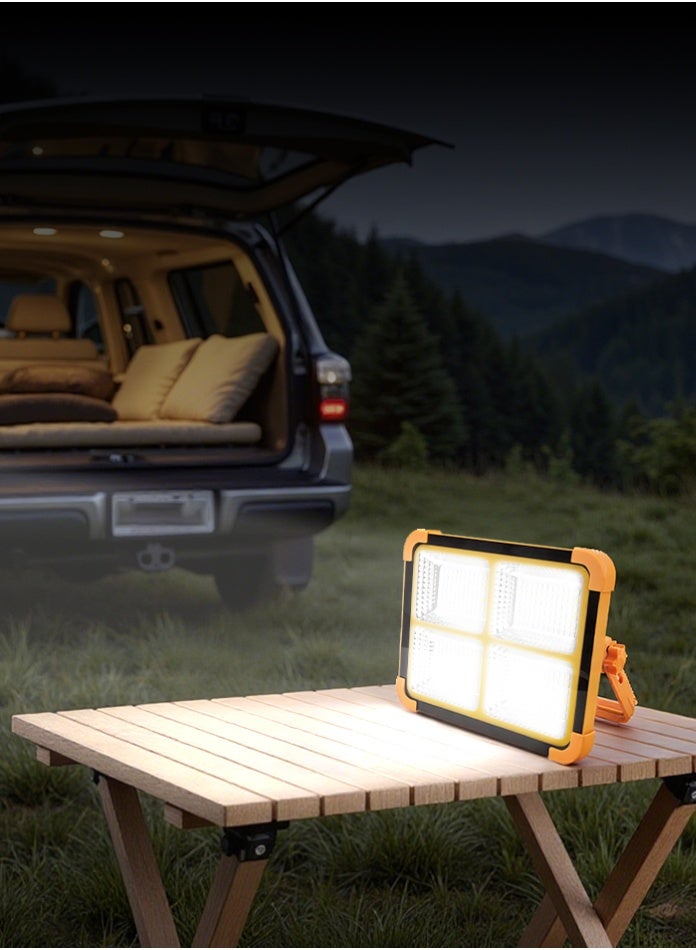 MODI Solar Flood Light 500W – Outdoor LED Work & Camping Lamp with 3 Color Modes + Red/Blue Warning, for Hiking, Garage, Car Repair, Fishing, Camping - Image 3