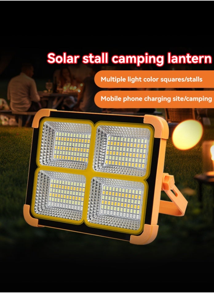 MODI Solar Flood Light 500W – Outdoor LED Work & Camping Lamp with 3 Color Modes + Red/Blue Warning, for Hiking, Garage, Car Repair, Fishing, Camping - Image 4