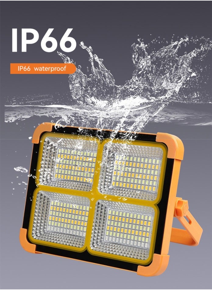 MODI Solar Flood Light 500W – Outdoor LED Work & Camping Lamp with 3 Color Modes + Red/Blue Warning, for Hiking, Garage, Car Repair, Fishing, Camping - Image 2