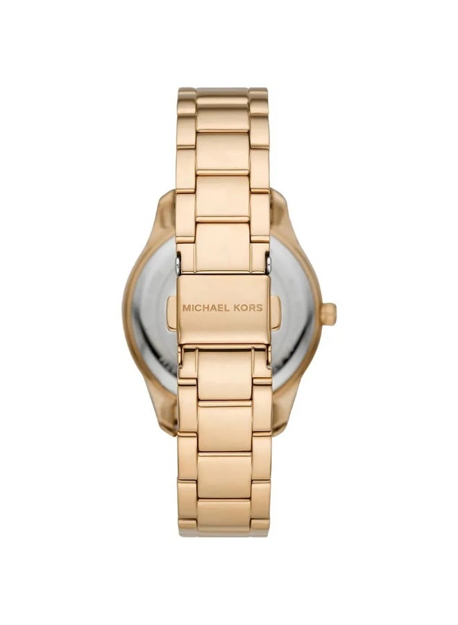 Michael Kors Women Michael Kors Layton Gold/Black Stainless Steel Watch - Image 3