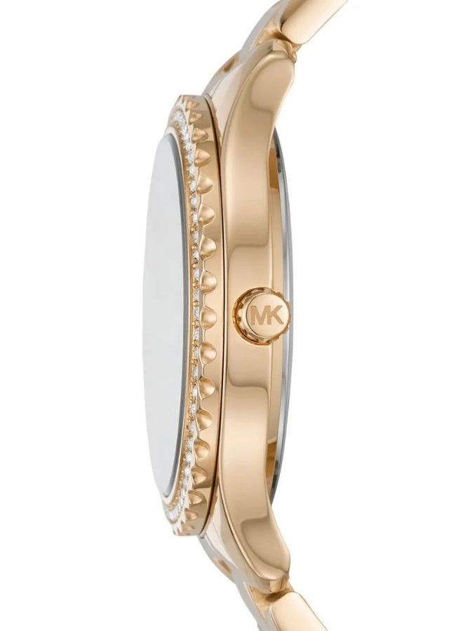 Michael Kors Women Michael Kors Layton Gold/Black Stainless Steel Watch - Image 2