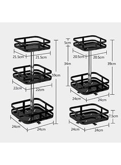 Generic Metal Spice Rack, 360° Rotating Spice Rack Organizer for Cabinet, Multi-Layer Spice Shelf, Spice Organizer for Kitchen Cabinet Cupboard Pantry, Turntable Spice Container Kitchen Supplies  - Image 2