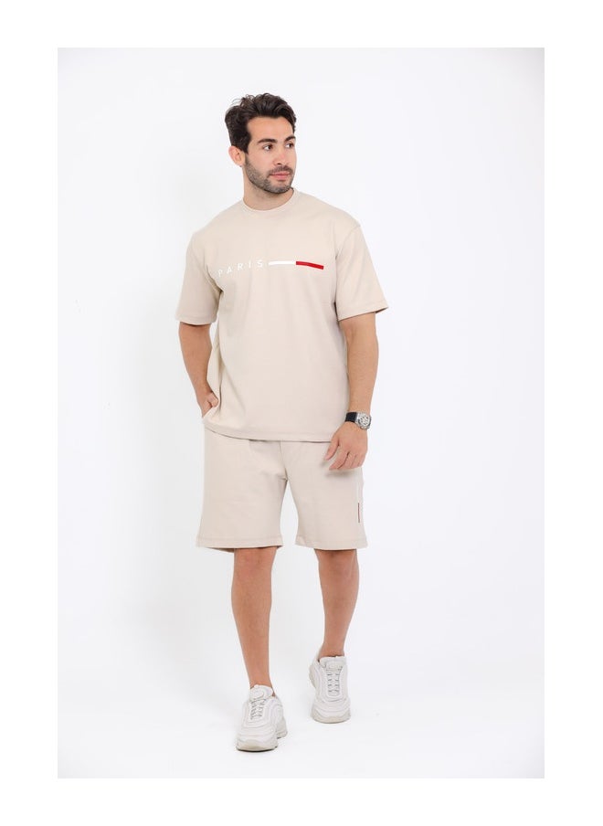 WHITE RABBIT Printed Beige Cotton Men Pajama  - Image 1