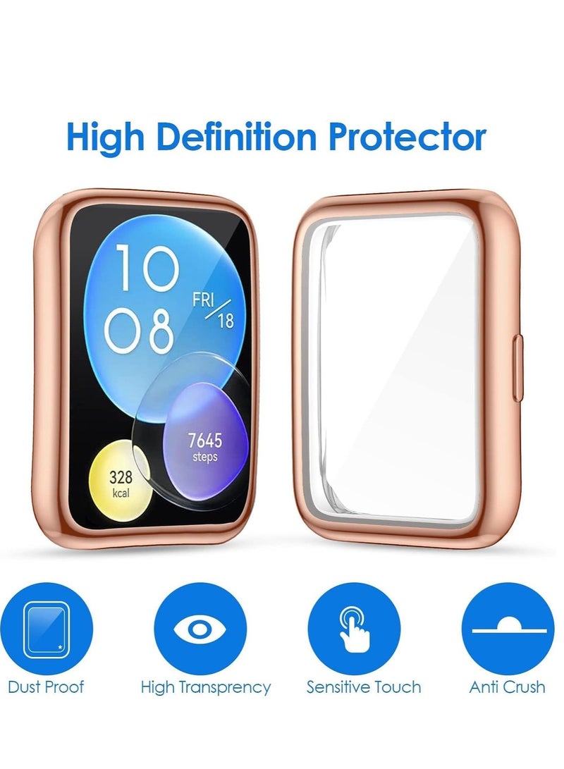 Case Compatible withHuawei Watch Fit Case All-Around Screen Protector Watch Soft TPU Shockproof Cover Slim Guard Thin Bumper Shell Protector - Image 1