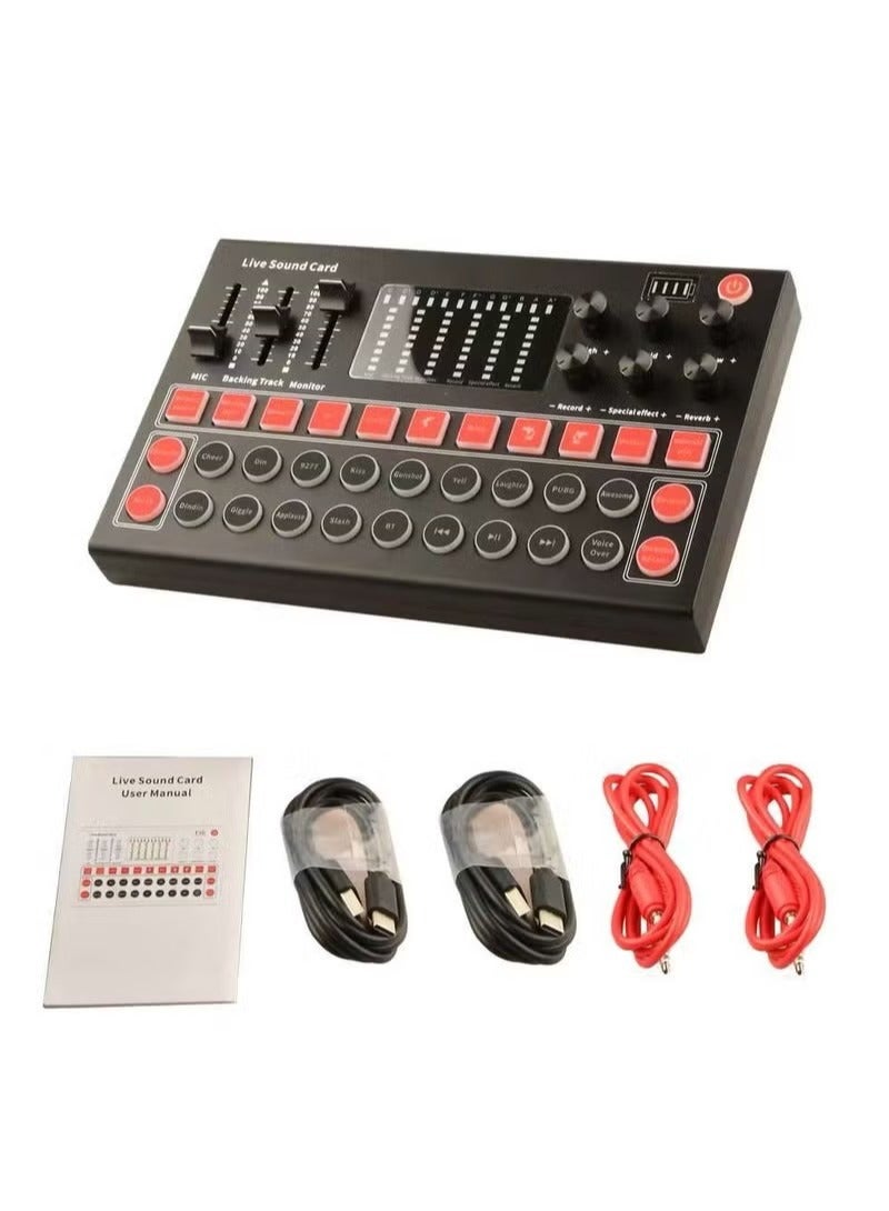 M9 Sound Card Audio Interface Type-C Mixer Studio Recording Phone Pc Karaoke Live Broadcast External USB Card. - Image 1
