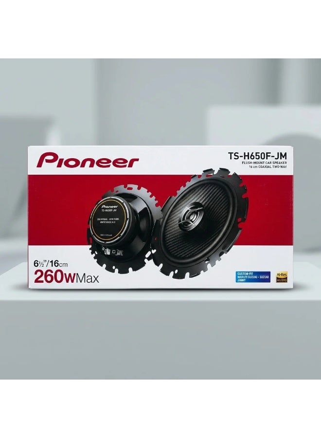 Pioneer TS-H650F-JM 16cm 2-Way Coaxial Car Speakers, 260W Max Power, Flush-Mount Custom Fit for Suzuki Jimny - Image 1