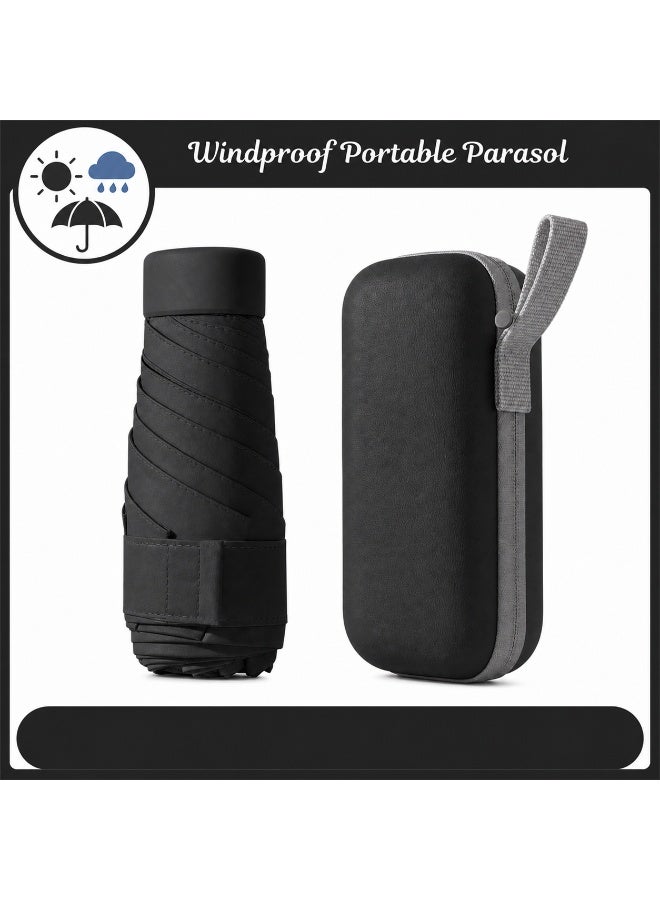 AODISEN Mini Folding Umbrella with Capsule Case UPF50+ Sun Protection Travel Portable Windproof Rain Umbrella for Men Women - Image 1