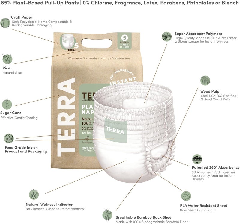 Terra سراويل تدريب نباتية بحجم 5 من تيرا - Image 3