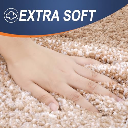 OLANLY Bathroom Rugs Mat 30x20, Extra Soft Absorbent Microfiber Bath Rugs, Rubber Backing, Quick Dry, Machine Washable Bath Mats for Bathroom Floor, Tub and Shower, Home Decor Accessories, Beige - Image 3