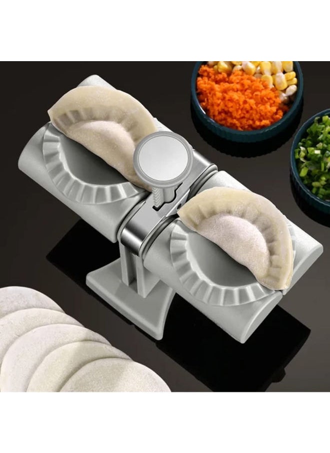 SHOPI - Dumpling Maker Press with 1* Stuffing Spoon/2* Dough Cutter 3.3 in, Large Household Double Head Automatic Dumpling Maker Mould - Image 1