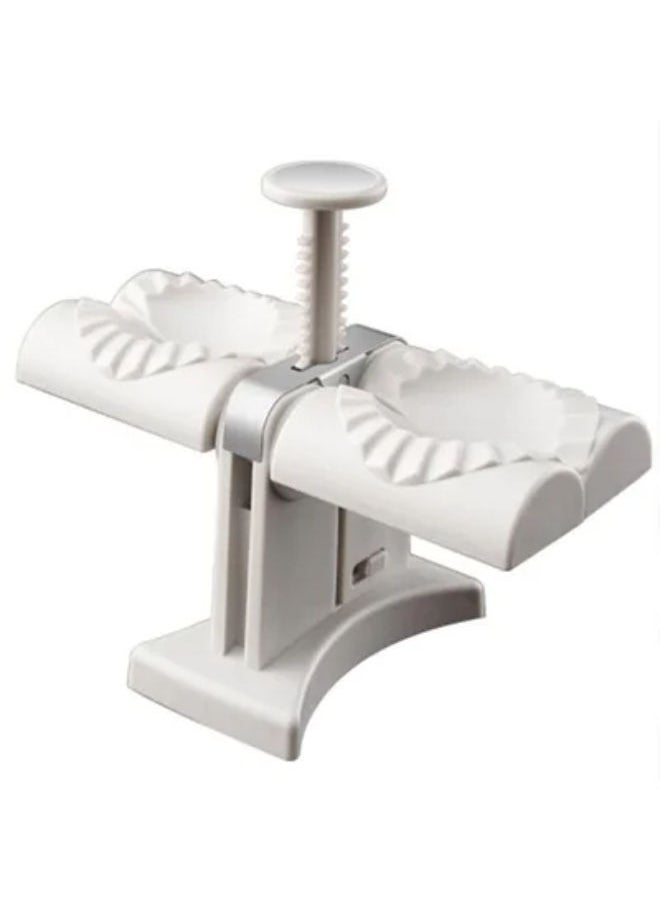 SHOPI - Dumpling Maker Press with 1* Stuffing Spoon/2* Dough Cutter 3.3 in, Large Household Double Head Automatic Dumpling Maker Mould - Image 1