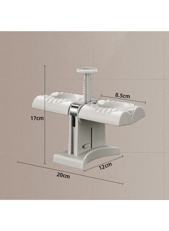 SHOPI - Dumpling Maker Press with 1* Stuffing Spoon/2* Dough Cutter 3.3 in, Large Household Double Head Automatic Dumpling Maker Mould - Image 1