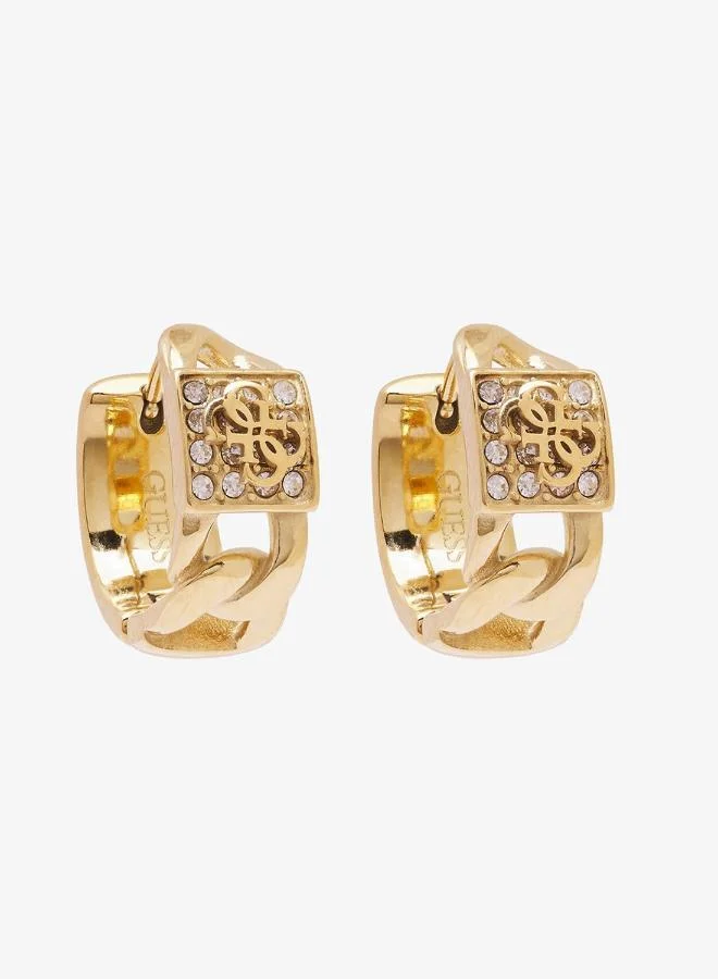 GUESS Logo 15Mm 4G Pave Earrings