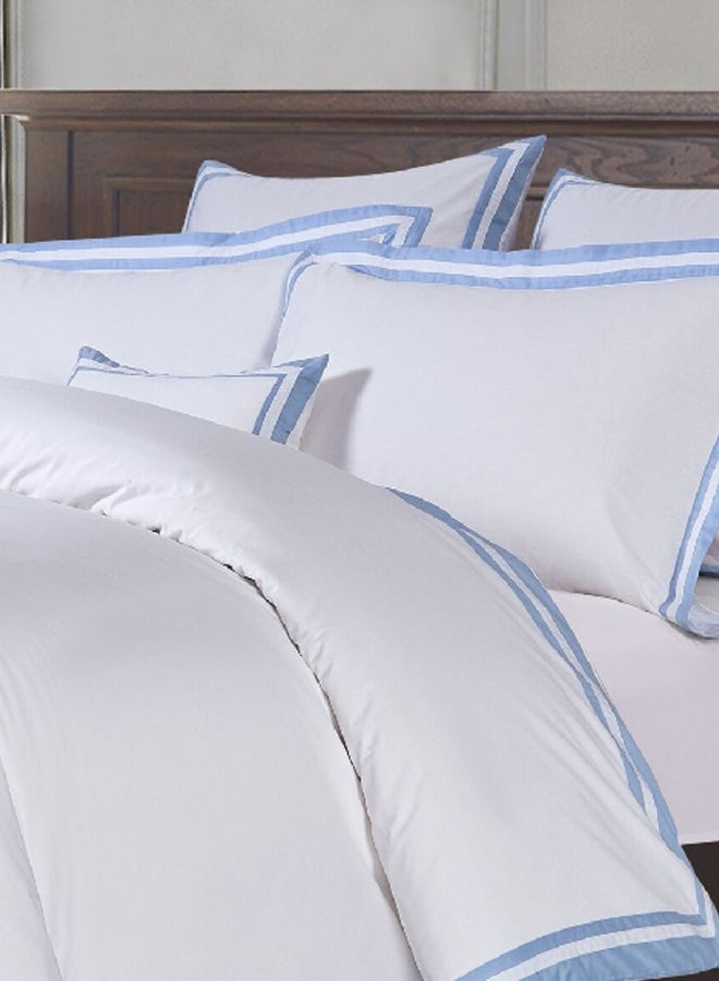 Brata Stitch Convenient Queen Bed in a Bag Bedding Set White and Blue 1 x 240 x 230 cm SIGNATURE05 