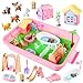 Aprilwolf 21 PCS Pet Sensory Bin Dog Cat Sandbox with Sand Box Play Sand Art Toys Kit Pet Care Play Set Beach Toys for Kids Ages 48 Birthday Gift Girls Boys 3 4 5 6 7 Years Old - Image 2