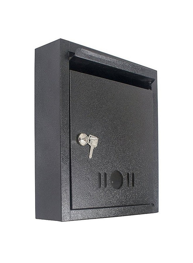 Lepose Metal Mailbox/Letter Box (Black, Large) - Image 1