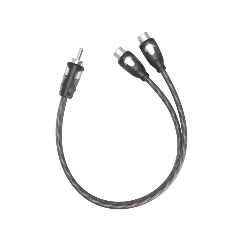 ROCKRIX 1ft RCA 1 Male to 2 Female Audio Speaker Y Adapter Splitter Cable (2 Pack) - Image 2
