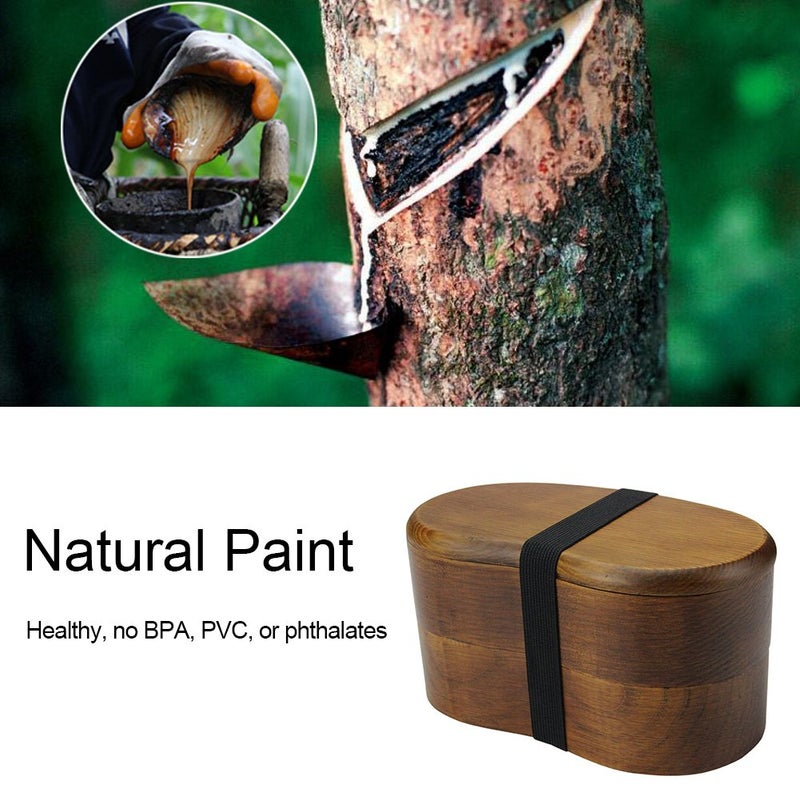 AOOSY Japanese Bento Box, Lunch Boxes, Japanese Double Layer Natural Wooden Bento Boxes Lunch Box For Adult Picnicking Office Hiking Camping - Image 5