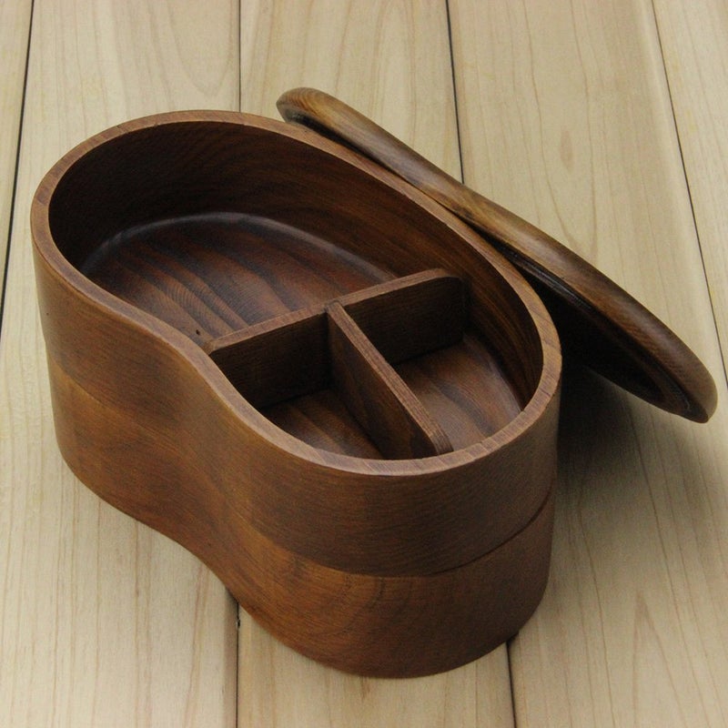 AOOSY Japanese Bento Box, Lunch Boxes, Japanese Double Layer Natural Wooden Bento Boxes Lunch Box For Adult Picnicking Office Hiking Camping - Image 2